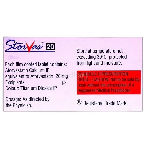 storvas 20mg tablet 15's